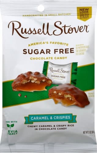 Russell Stover Sugar Free Caramels & Crispies Chocolate Candy