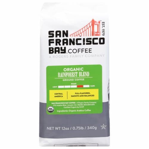 Sf Bay Coffee Dark Roast Rainforest Blend Organic Arabica Ground Coffee