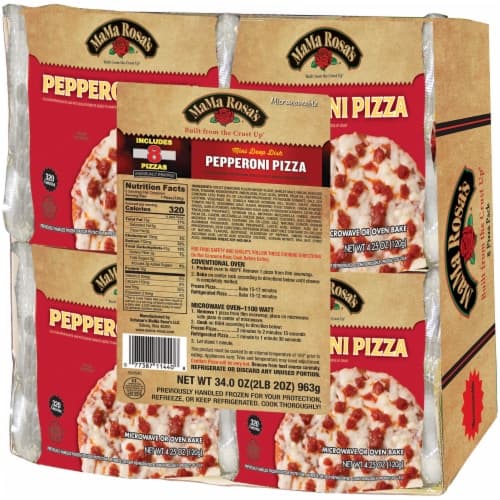 Mama Rosas Pizza, Mini Deep Dish, Pepperoni