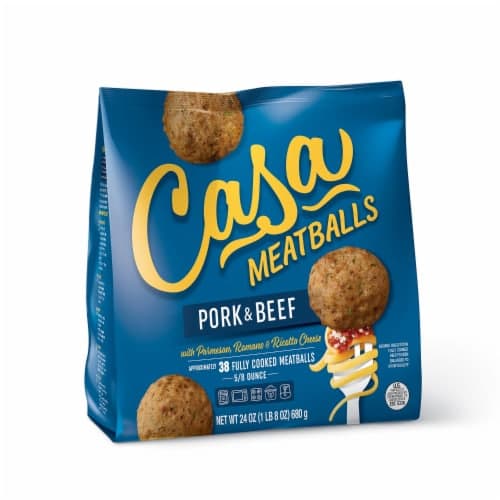 Casa Meatballs Pork & Beef Meatballs With Parmasan, Romano, & Ricotta Cheese