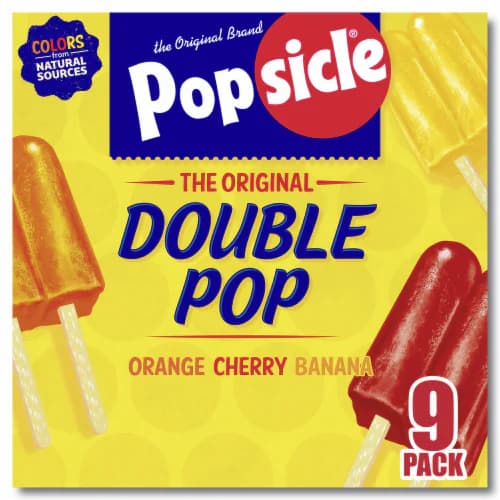 Popsicle Original Double Ice Pop Orange Cherry Banana