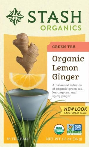 Stash Organic Green Tea Lemon Ginger