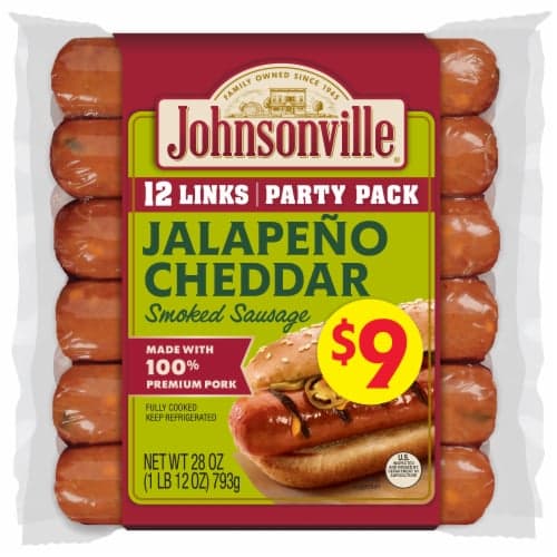 Johnsonville Sausage Smoked Jalapeno Cheddar Family Pack 12 Links