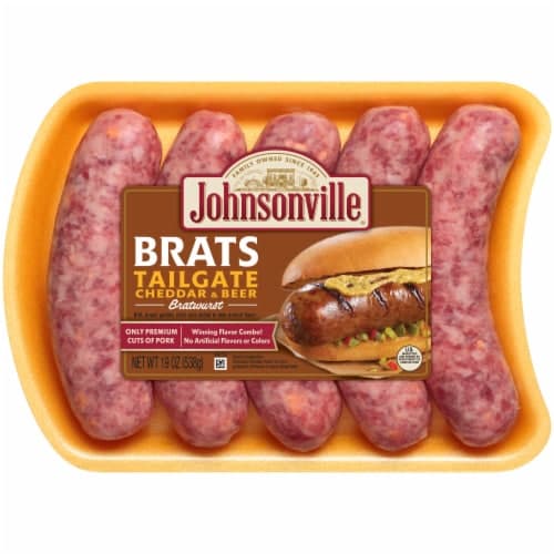 Johnsonville Bratwurst Tailgate Cheddar & Beer 5 Links
