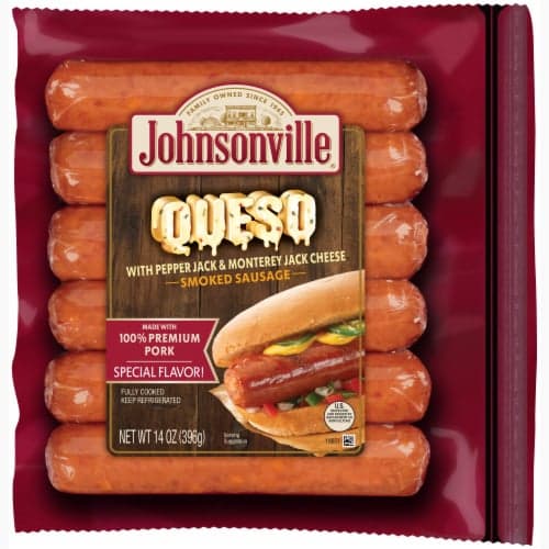 Johnsonville Queso With Pepper Jack And Monterey Jack Cheese Smoked Sausage