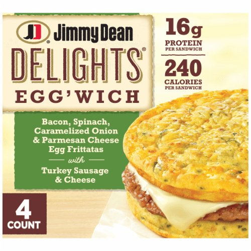 Jimmy Dean Delights Bacon Spinach & Onion With Turkey Sausage Egg'wich