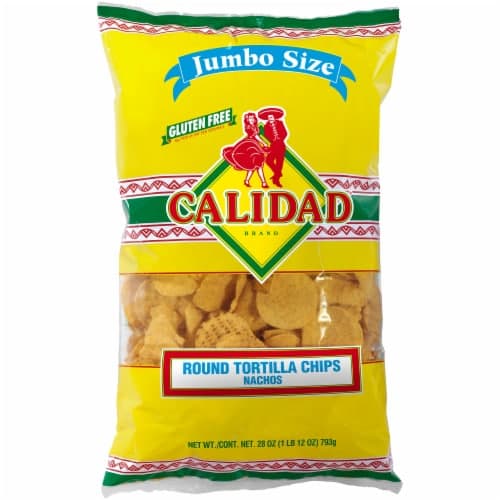 Calidad Tortilla Chips Nachos Round Jumbo Size