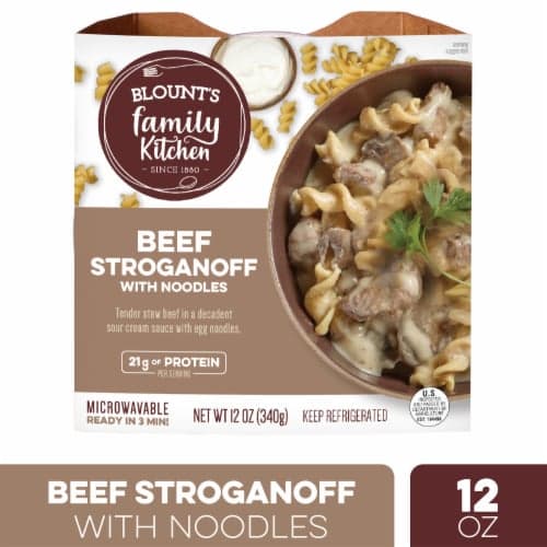 Blount'S Family Kitchen Beef Stroganoff With Noodles Microwave Meal