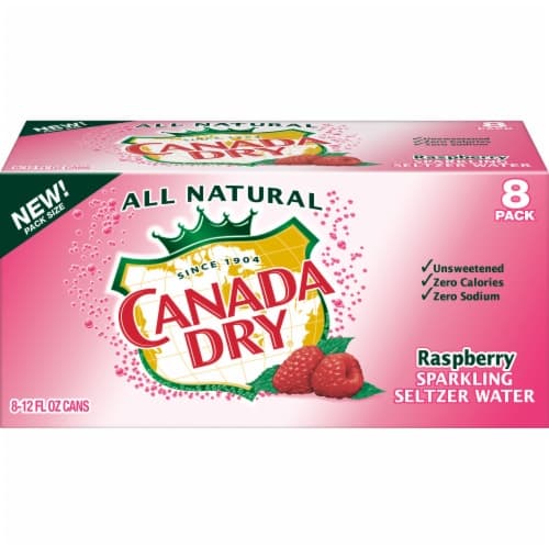 Canada Dry Sparkling Water, Seltzer, Raspberry