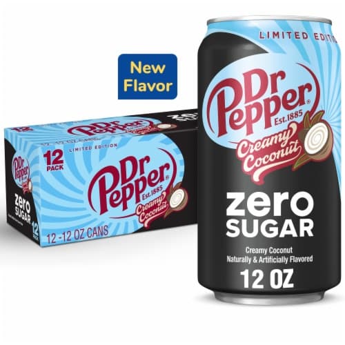 Dr Pepper Zero Sugar Creamy Coconut Soda