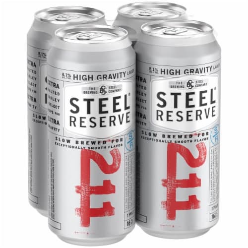Steel Reserve High Gravity Beer American Style Specialty Lager 8.1% Abv Cans