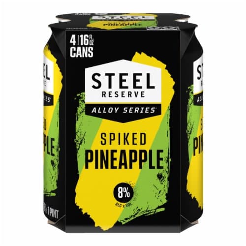 Steel Reserve Alloy Series Hard Pineapple Flavored Malt Beverage,. Oz. Cans, 8% Abv