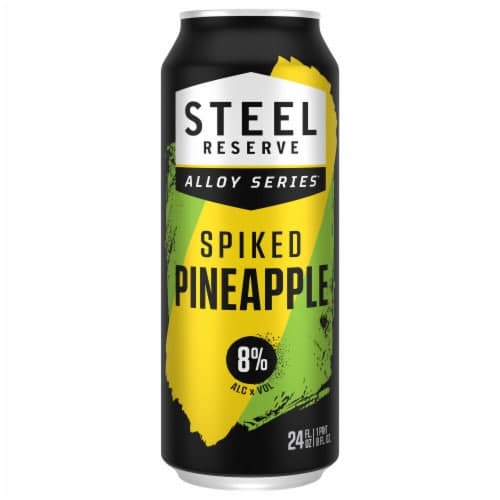 Steel Reserve Spiked Pineapple Beer Flavored Malt Beverage 8% Abv Can