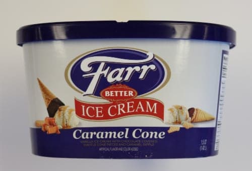 Farr Better Caramel Cone Ice Cream Tub