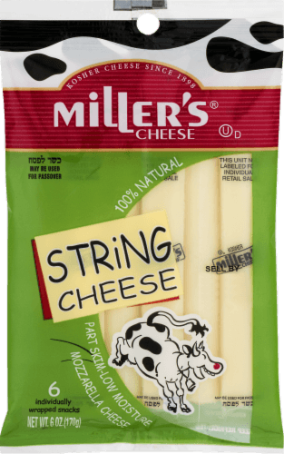 Miller'S Mozzarella String Cheese 100% Natural