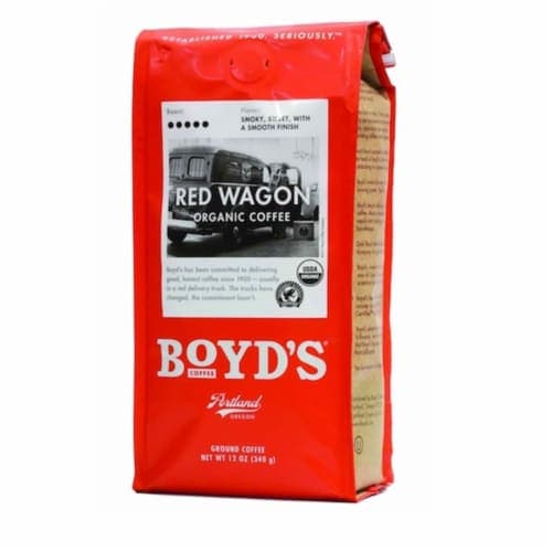 Boyd'S Red Wagon Dark Roast Organic Ground Coffee