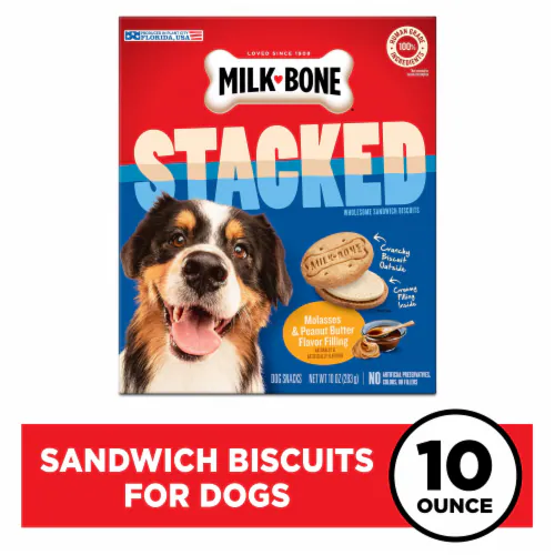 Milk Bone Dog Snacks, Molasses & Peanut Butter Flavor Filling