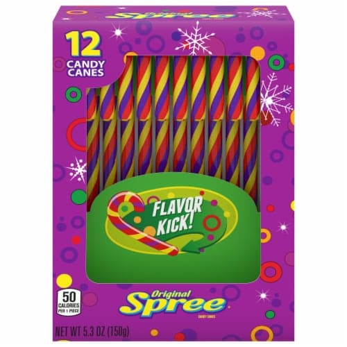 Spree Flavor Kick Candy Canes