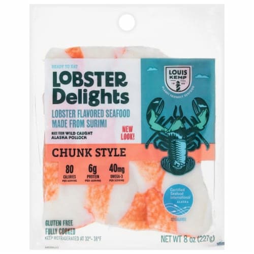 Louis Kemp Lobster Delights Imitation Lobster Meat Chunk Style Fat Free