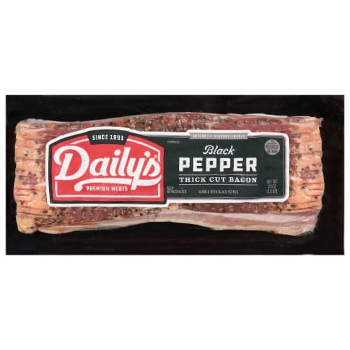 Dailys Bacon Hardwood Smoked Peppered Thick Sliced