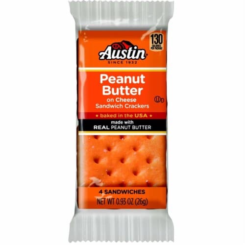 Austin Cheese Sandwich Cracker With Peanut Butter, - 144 Per Case