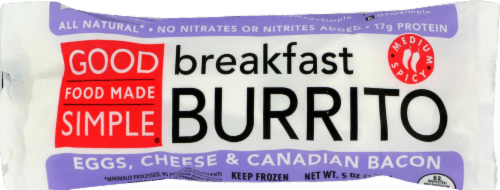 Good Food Made Simple Breakfast Burrito, Uncured, Canadian Bacon