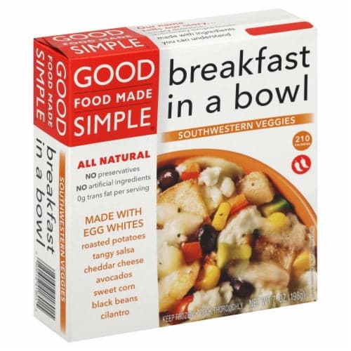 Good Food Made Simple Breakfast In A Bowl, Southwestern Veggies