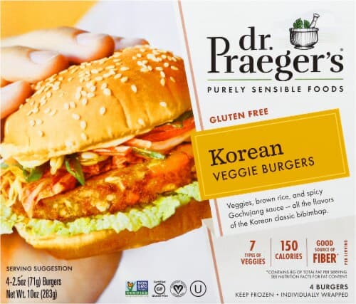 Dr Praegers Gluten Free Korean Veggie Burgers