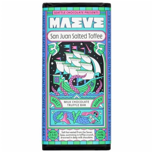Seattle Chocolates San Juan Sea Salt Milk Chocolate Truffle Bar
