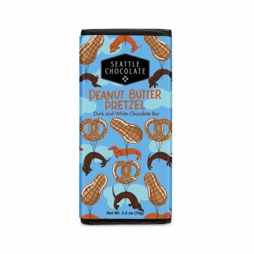 Seattle Chocolate Halloween Peanut Butter Pretzel Dark And White Chocolate Candy Bar