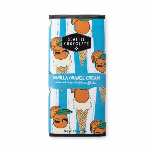 Seattle Chocolate Summer Vanilla Orange Cream White Chocolate Truffle Candy Bar