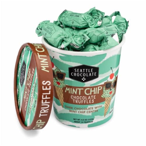 Seattle Chocolate Mint Chip White Chocolate Truffles Candy