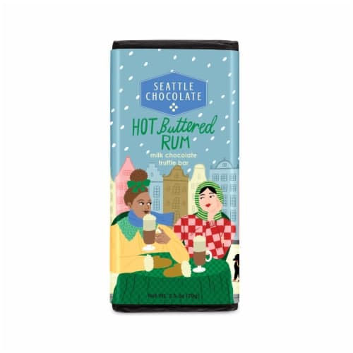 Seattle Chocolate Holiday Hot Buttered Rum Milk Chocolate Truffle Bar