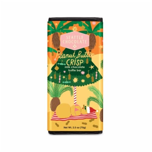 Seattle Chocolate Holiday Peanut Buddy Crisp Milk Chocolate Truffle Bar