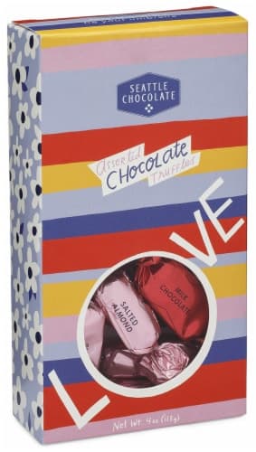 Seattle Chocolate Love Window Box Assorted Chocolate Truffles Valentine Candy
