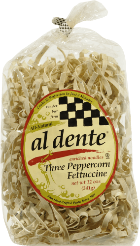 Al Dente Fettuccine Noodles, Three Pepper