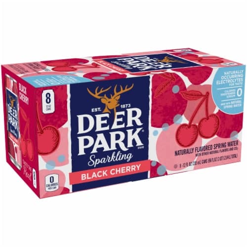 Deer Park Sparkling Black Cherry Spring Water 
