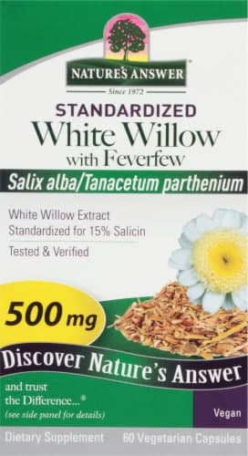 Nature'S Answer White Willow With Feverfew Vegetarian Capsules