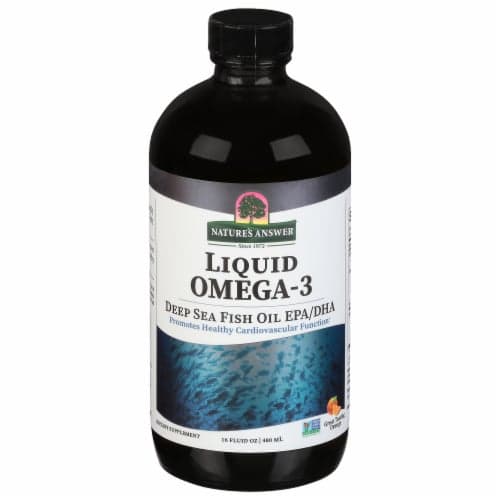 Natures Answer Liquid Omega-3 Deep Sea Fish Oil Epa / Dha Orange Flavored Dietary Supplement