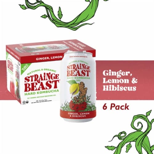 Strainge Beast Ginger Lemon & Hibiscus Hard Kombucha