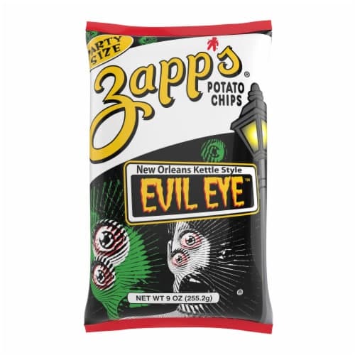 Zapps Potato Chips, Evil Eye, New Orleans Kettle Style, Party Size