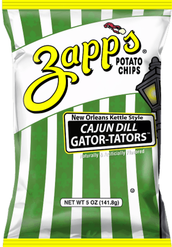 Zapps Potato Chips New Orleans Kettle Style Cajun Dill Gator-Tators