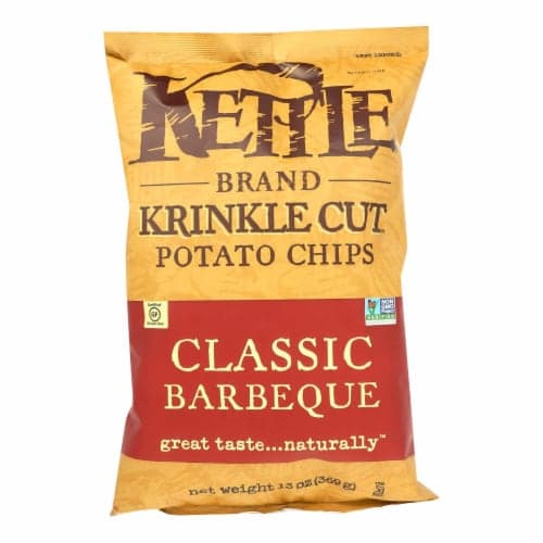 Kettle Brand Krinkle Cut Potato Chips, Classic Barbeque