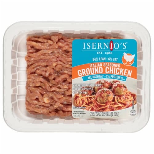 Isernios Chicken Ground Chicken Italian Seasoned