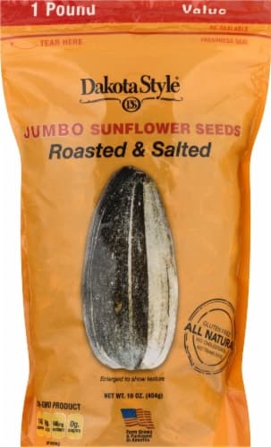 Dakota Style Sunflower Seeds, Roasted & Salted, Jumbo
