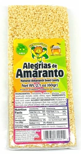 El Super Leon Alegrias Amarantos Natural Amaranth Seed Candy