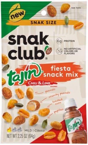 Snak Club Tajin Snak Size Mild Chili & Lime Seasoned Fiesta Snack Mix