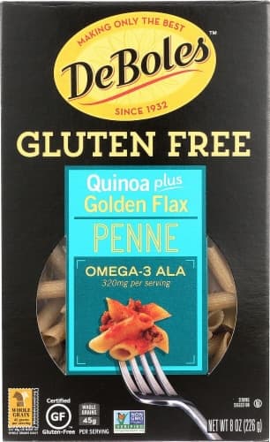 Deboles  Penne Pasta Quinoa Plus Golden Flax
