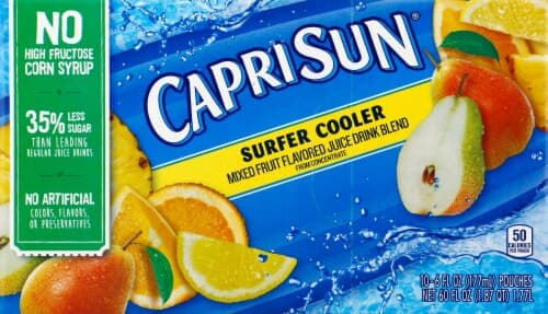 Capri Sun Surfer Cooler Mixed Fruit Flavored Juice Drink Blend