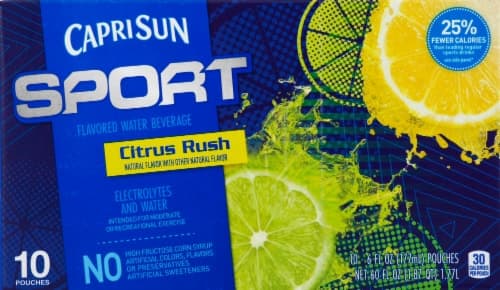Capri Sun Flavored Water Beverage, Citrus Rush